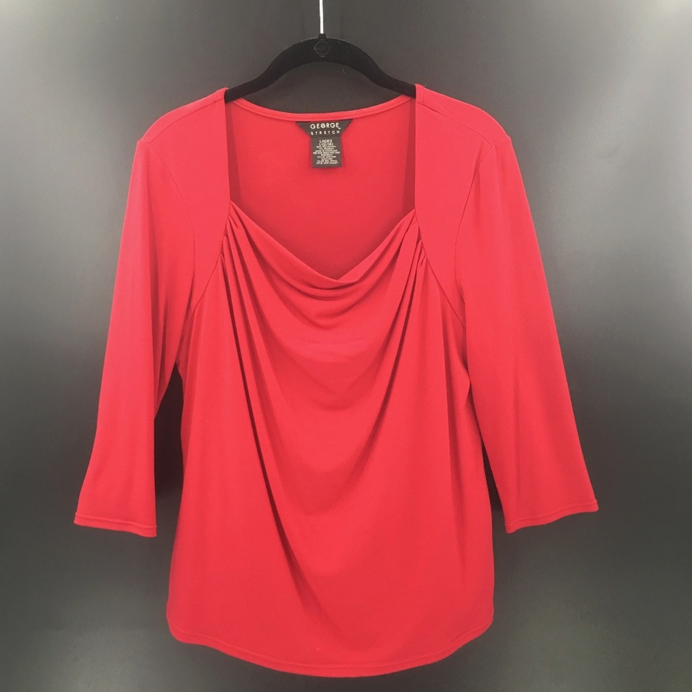 GEORGE Sexy Ruched Neckline Classic Top